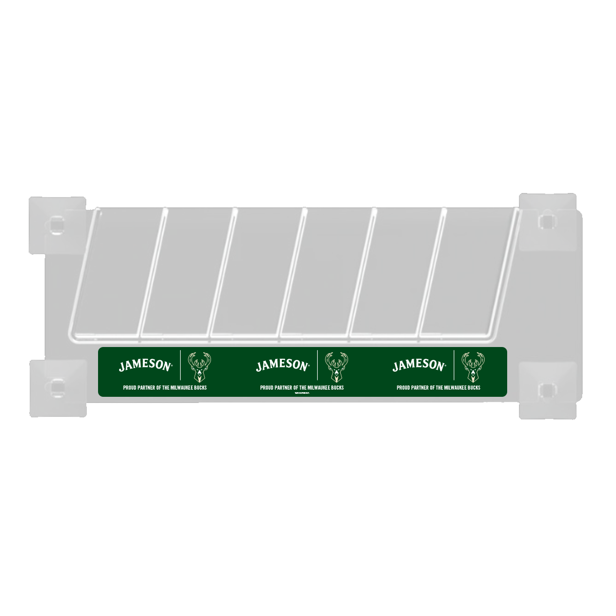 Cooler Door Rack with Suction Cup Unit