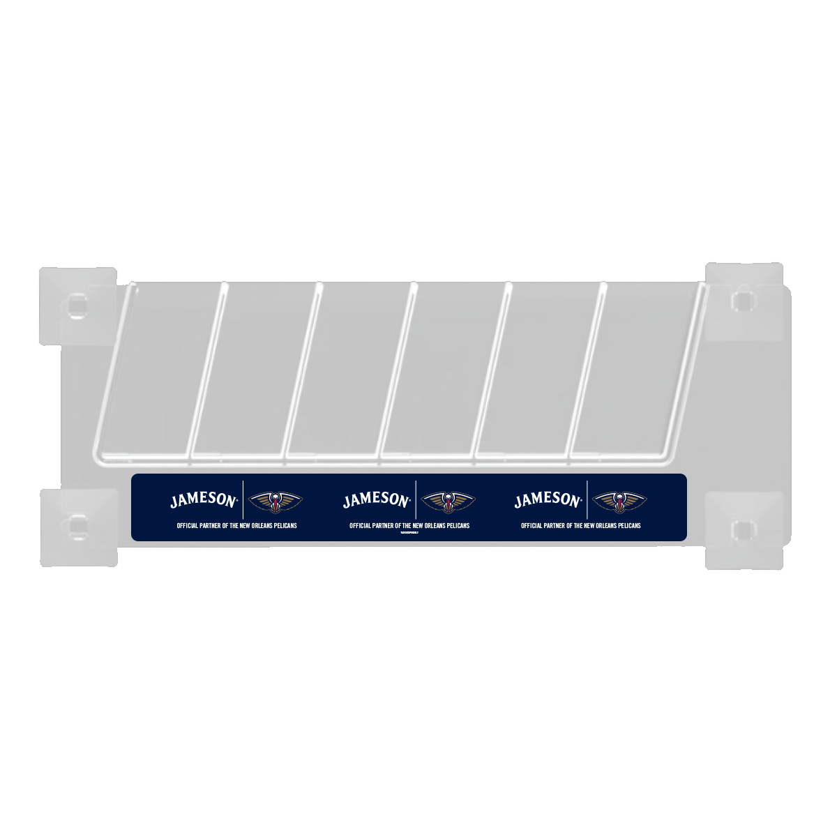 Cooler Door Rack with Suction Cup Unit