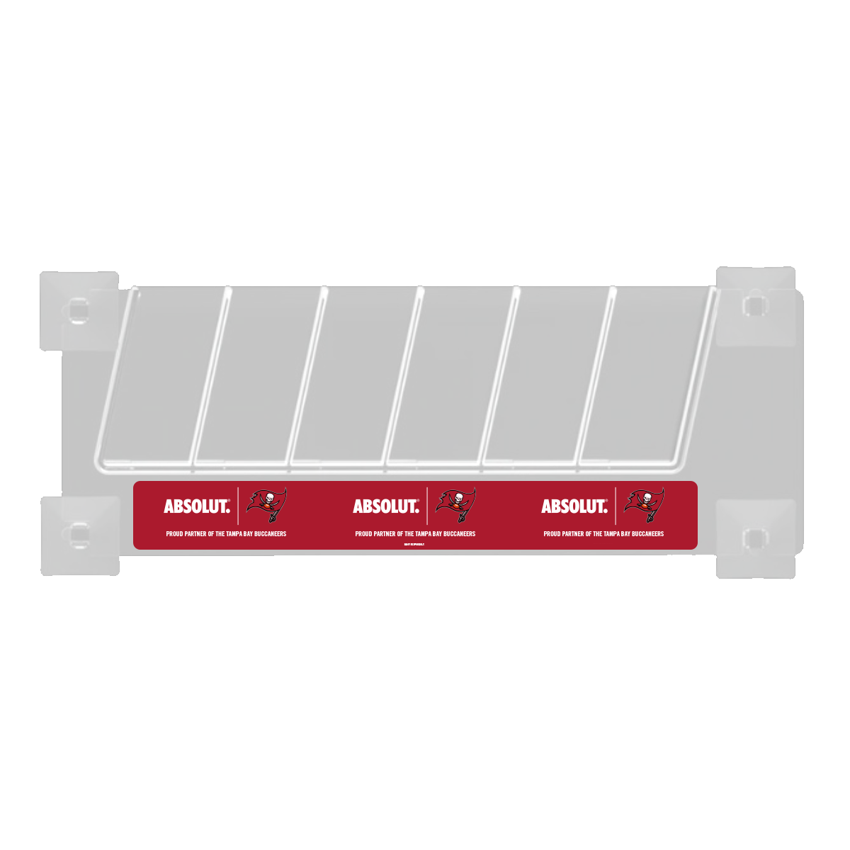 Cooler Door Rack with Suction Cup Unit