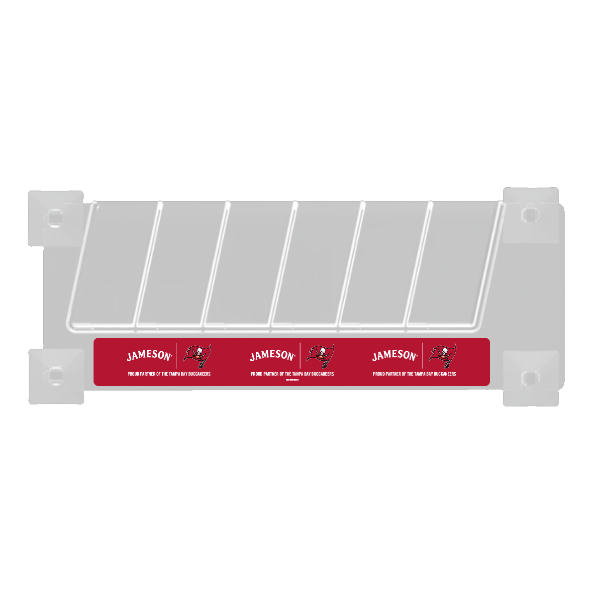 Cooler Door Rack with Suction Cup Unit