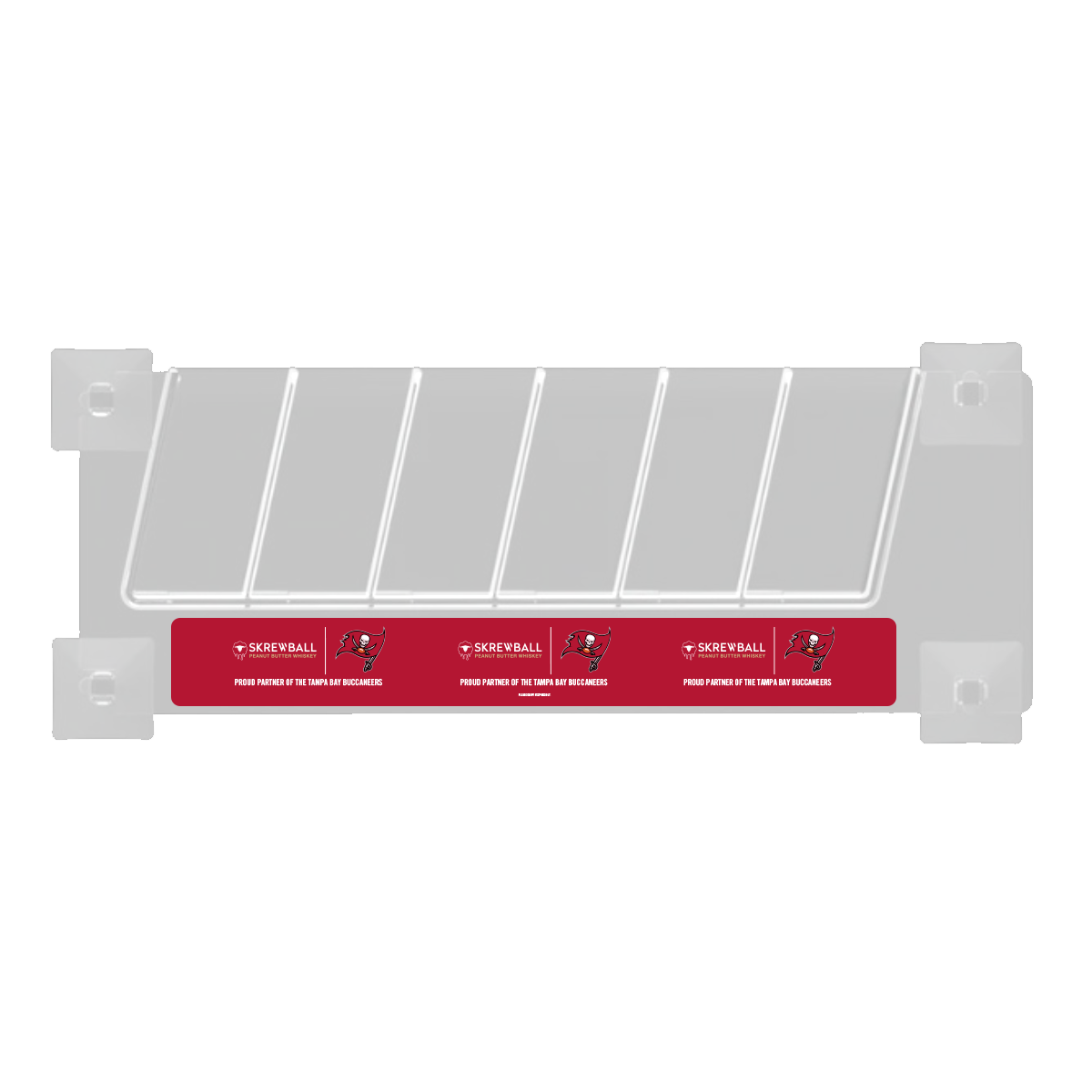 Cooler Door Rack with Suction Cup Unit