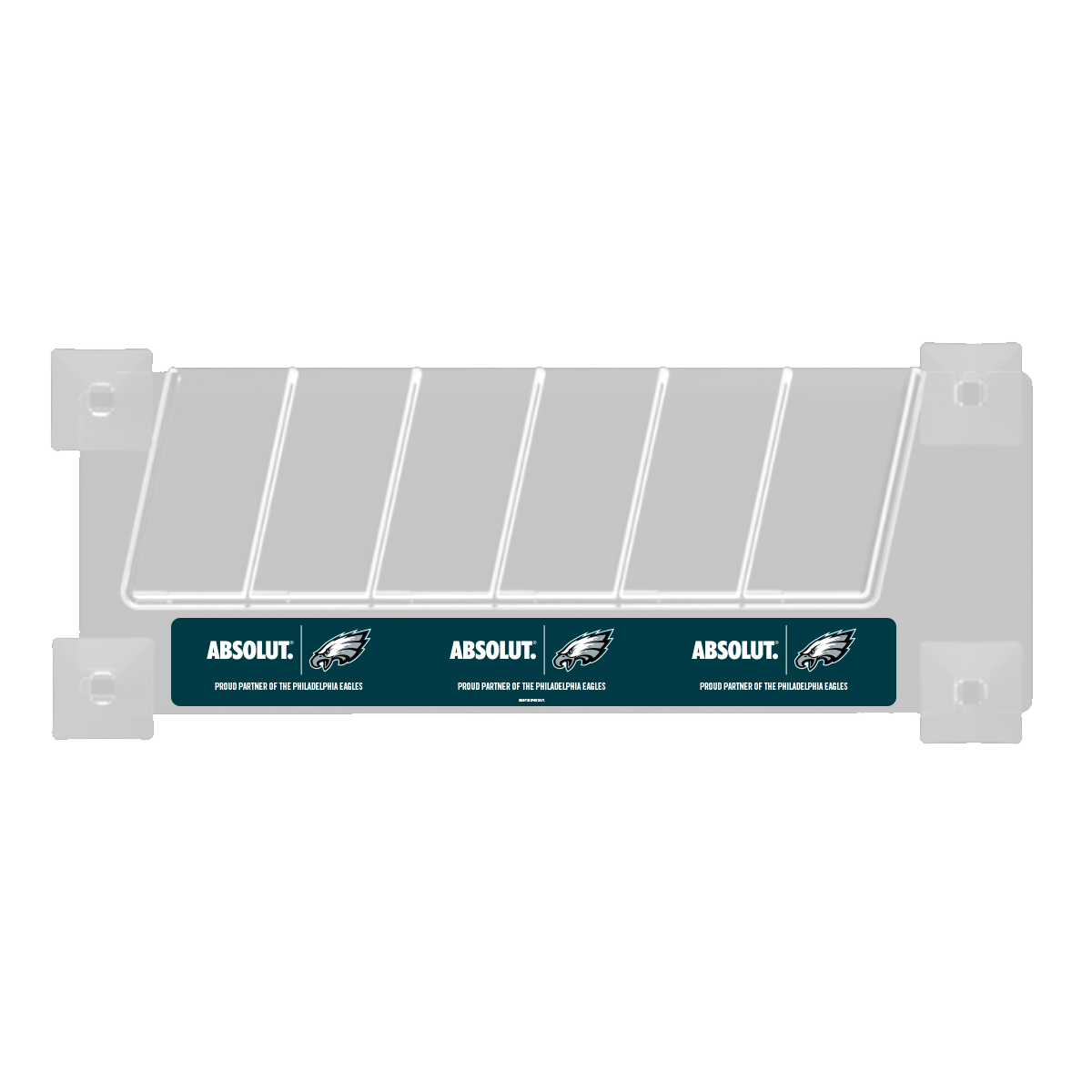 Cooler Door Rack with Suction Cup Unit