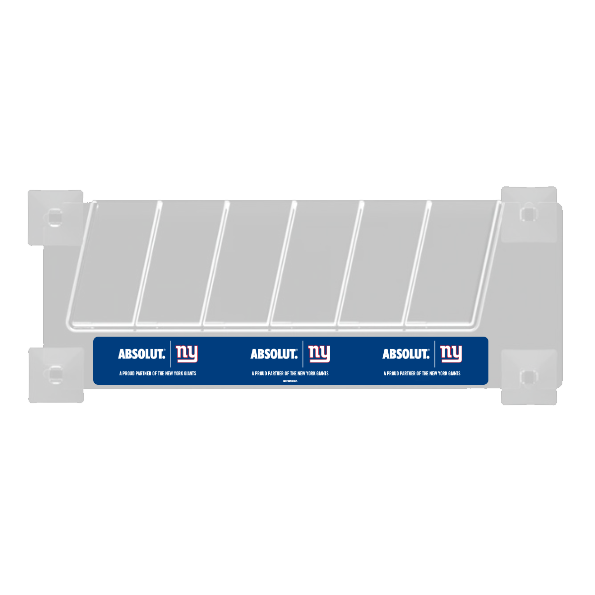 Cooler Door Rack with Suction Cup Unit