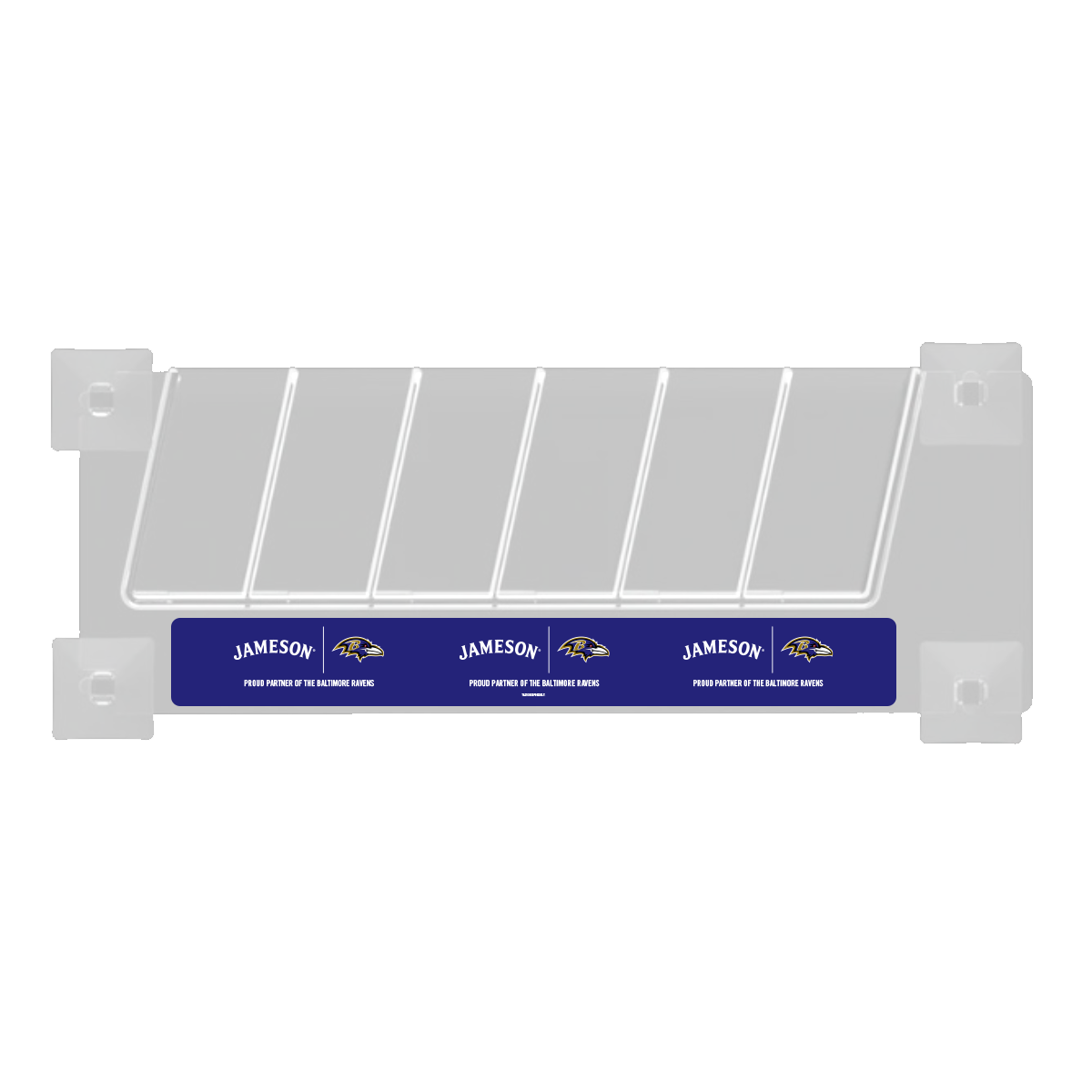 Cooler Door Rack with Suction Cup Unit