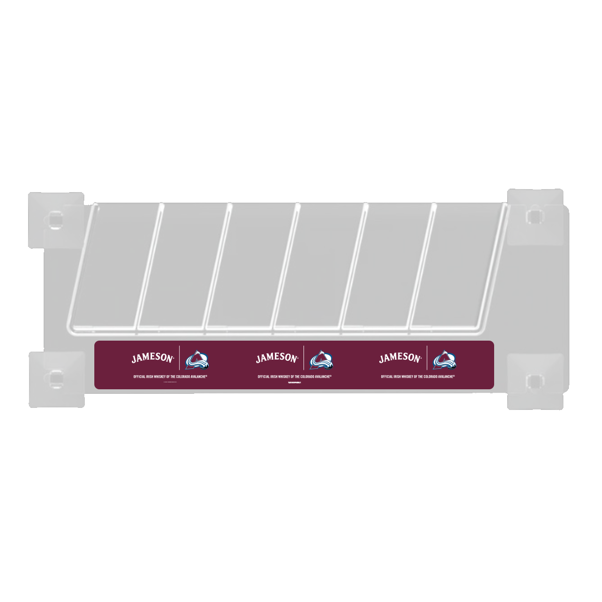 Cooler Door Rack with Suction Cup Unit