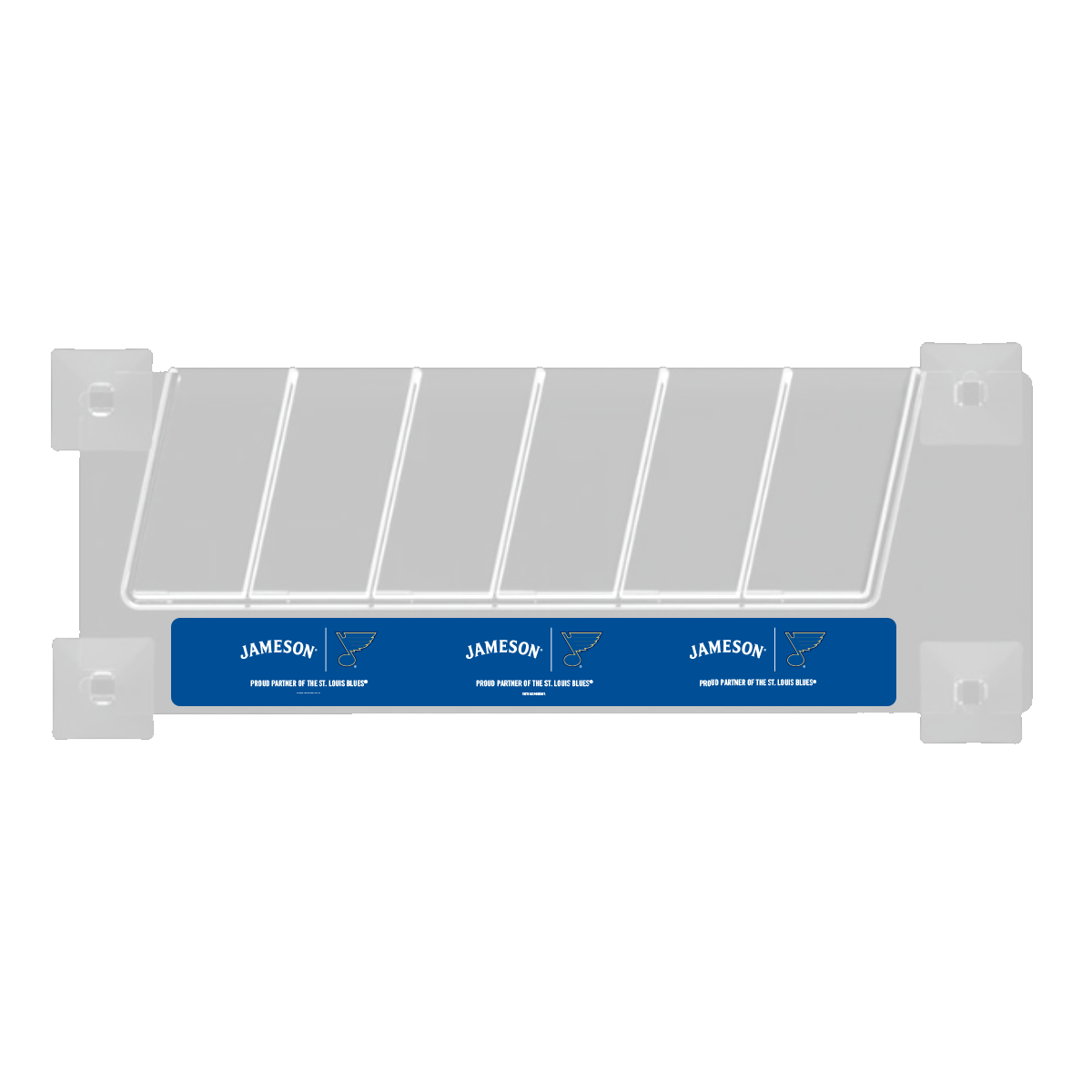 Cooler Door Rack with Suction Cup Unit