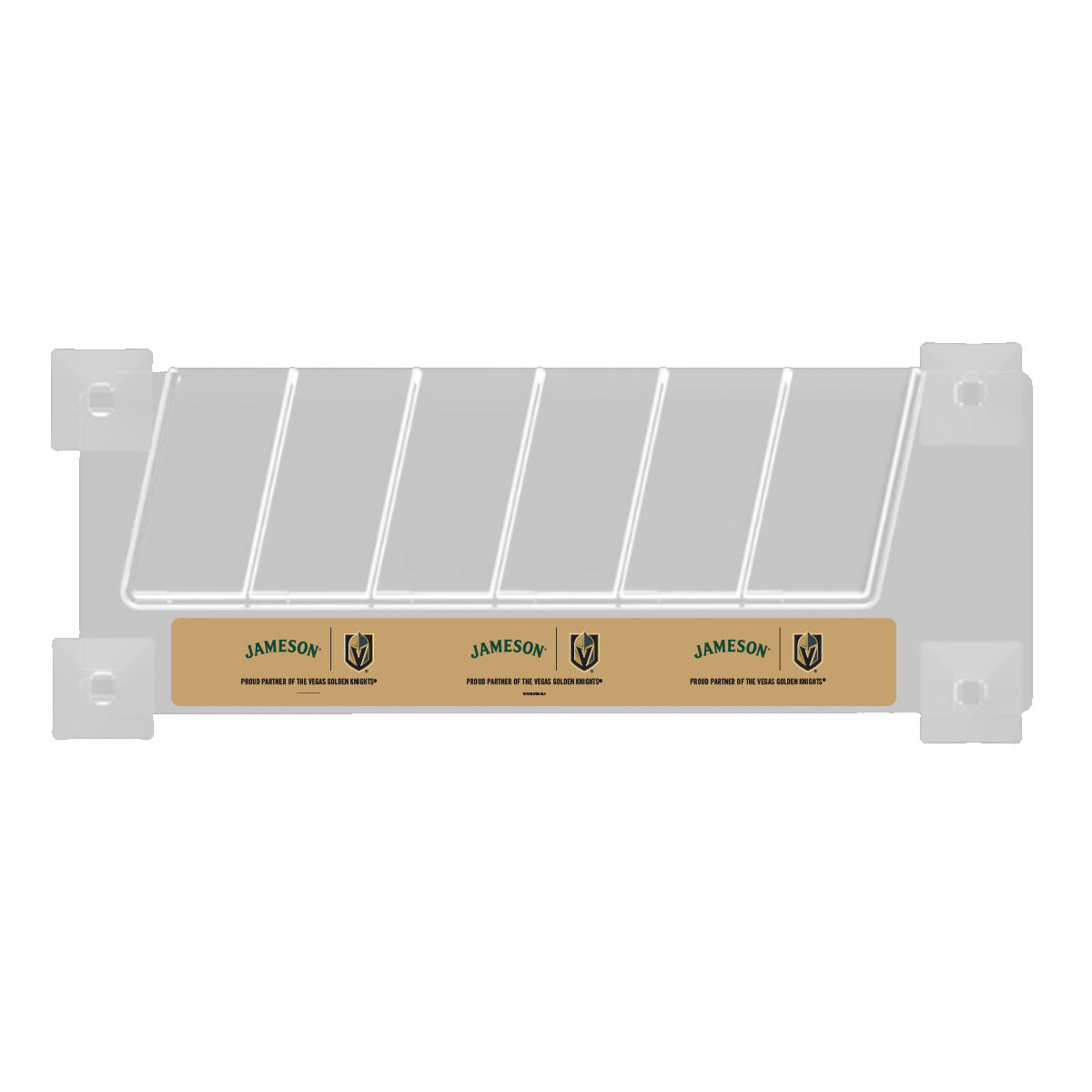 Cooler Door Rack with Suction Cup Unit